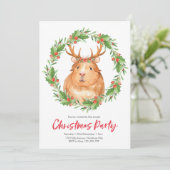 Weihnachts-Party Einladung | niedlicher Hamstersch (Stehend Vorderseite)