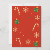 Weihnachts-Party Einladung | Playful Candy Cane (Rückseite)