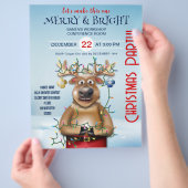 Weihnachts-Party Einladung | Rentier Flyer (Hand)