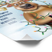 Weihnachts-Party Einladung | Rentier Fotodruck (Ecke)