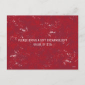 Weihnachts-Party Einladung Rote Rustikale Schneefl