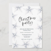 Weihnachts-Party Einladung | Silbersterne (Vorderseite)