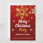 Weihnachts-Party Einladung - Text kann angepasst w (Vorderseite)