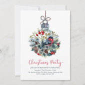 Weihnachts-Party Einladung | Vogelbaum (Vorderseite)