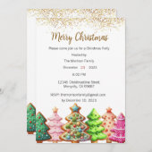 Weihnachts-Party Einladung, Weihnachten einladen Einladung (Vorne/Hinten)