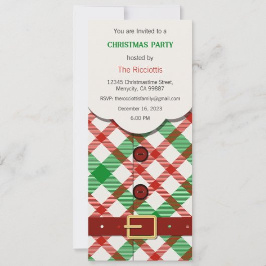 Weihnachts-Party Einladung, Weihnachten einladen Einladung (Vorderseite)