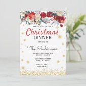 Weihnachts-Party Einladung, Weihnachts-Einladung Einladung (Stehend Vorderseite)