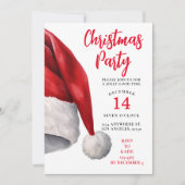 Weihnachts-Party Einladung Weihnachtsmannmütze (Vorderseite)