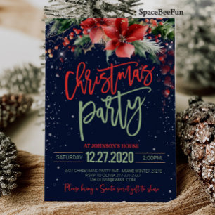 Weihnachts-Party Einladung Winterberry