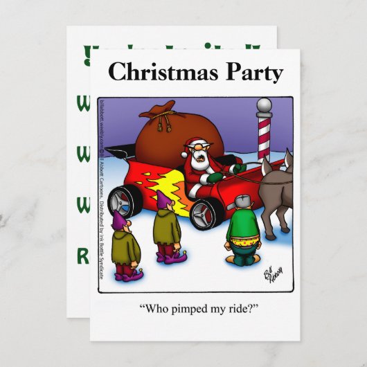 Weihnachts-Party Einladungen (Vorne/Hinten)