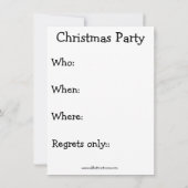 Weihnachts-Party Einladungen (Rückseite)