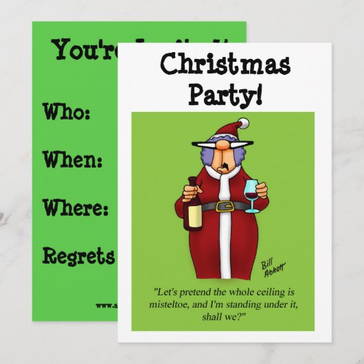 Weihnachts-Party Einladungen (Vorne/Hinten)