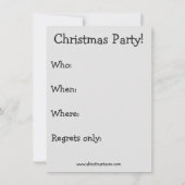 Weihnachts-Party Einladungen (Rückseite)