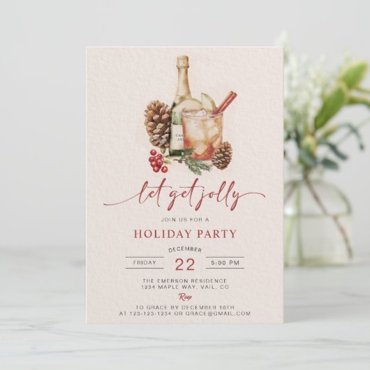 Weihnachts-Party Einladungen (Stehend Vorderseite)