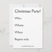 Weihnachts-Party Einladungen (Rückseite)