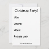 Weihnachts-Party Einladungen (Rückseite)