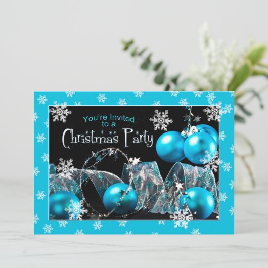 Weihnachts-Party Einladungen (Stehend Vorderseite)