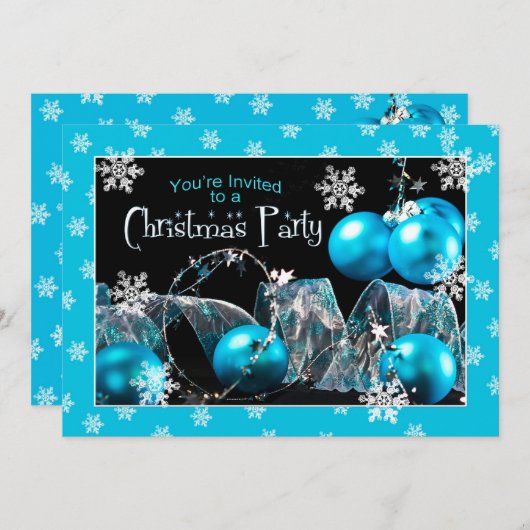 Weihnachts-Party Einladungen (Vorne/Hinten)