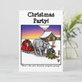 Weihnachts-Party Einladungen (Stehend Vorderseite)