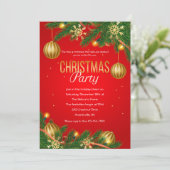 Weihnachts-Party Einladungen (Stehend Vorderseite)