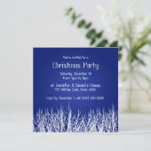 Weihnachts-Party Einladungen Blue White lädt ein (Stehend Vorderseite)