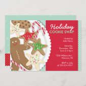 Weihnachts-Party Einladungen-Cookie-Swap Einladung (Vorne/Hinten)