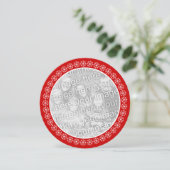 Weihnachts-Party Einladungen | Foto hinzufügen (Stehend Vorderseite)