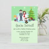 Weihnachts-Party Einladungen laden ein (Stehend Vorderseite)