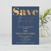 Weihnachts-Party Einladungen Save the Date (Stehend Vorderseite)