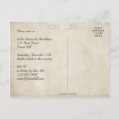 Weihnachts-Party Einladungspostkarte (Rückseite)