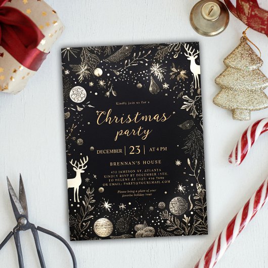 Weihnachts-Party Elegante Feiertage Einladung