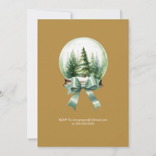 Weihnachts-Party Elegante Goldene Sterne Einladung (Rückseite)