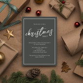 Weihnachts-Party Elegante Grüne Schneeflocke Moder Einladung