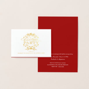 Weihnachts-Party Elegantes Vintages Bad Einladung