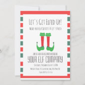 Weihnachts-Party Elf Kostümbüro Unternehmen Verans Einladung (Vorderseite)
