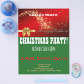 Weihnachts-Party-Event-Ankündigung DJ CLUB Flyer (Einzeln)