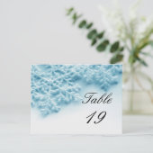 Weihnachts-Party-Event-Tischnummer Postkarte (Stehend Vorderseite)