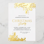 Weihnachts-Party Falten Foil Grüne Folieneinladung (Vorderseite)