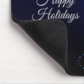 Weihnachts Party farbenfrohe Bäume Navy Blue Rusti Mousepad (Ecke)