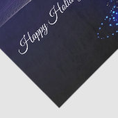 Weihnachts Party farbenfrohe Bäume Navy Blue Rusti Seidenpapier (Ausschnitt)