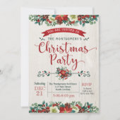 Weihnachts-Party-Feier Vintage Einladung (Vorderseite)