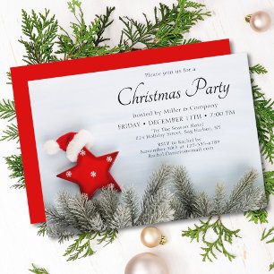 Weihnachts-Party Feierliche Feiertage Moderner Fir Einladung