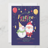 Weihnachts-Party Feierliche Weihnachtsfeier Einladung (Vorderseite)