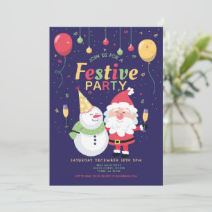 Weihnachts-Party Feierliche Weihnachtsfeier Einladung