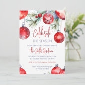 Weihnachts-Party feiert die Saison Einladung (Stehend Vorderseite)