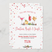 Weihnachts-Party Feiertag Cocktail Weihnachtsarbei Einladung (Vorne/Hinten)