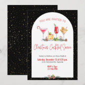 Weihnachts-Party Feiertag Cocktail Weihnachtsarbei Einladung (Vorne/Hinten)