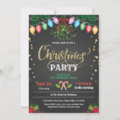 Weihnachts-Party Feiertag Party-chalkboard mistlet Einladung (Vorderseite)