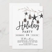 Weihnachts-Party, Feiertag, Weihnachten Einladung (Vorne/Hinten)