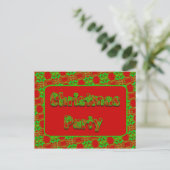 Weihnachts-Party Feiertagspostkarte (Stehend Vorderseite)